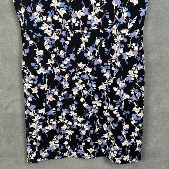 J Jill Dress Womens Small Petite Black Floral Wearever Collection Stretch Pocket - Picture 4 of 15